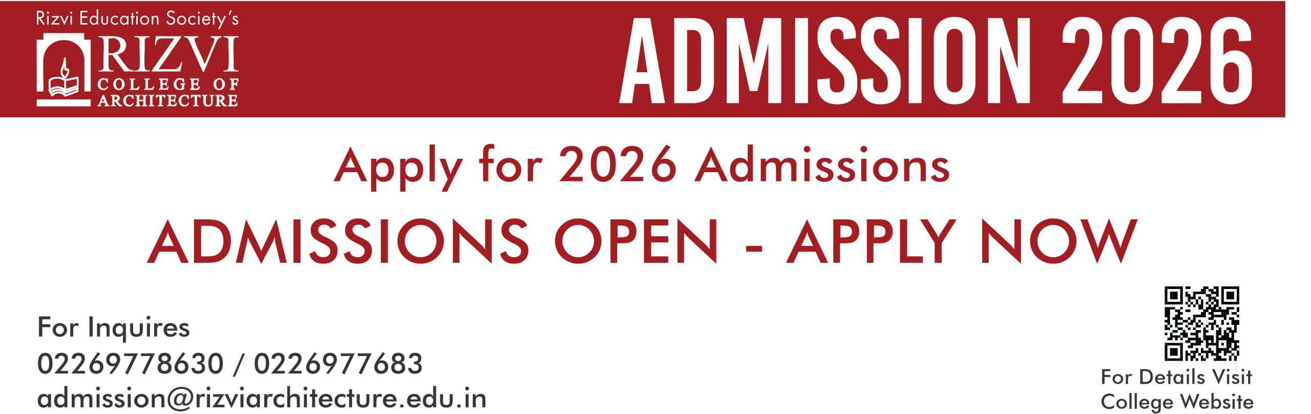 Admission 2026